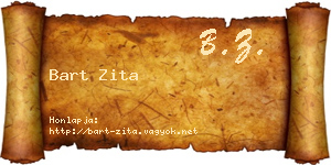 Bart Zita névjegykártya